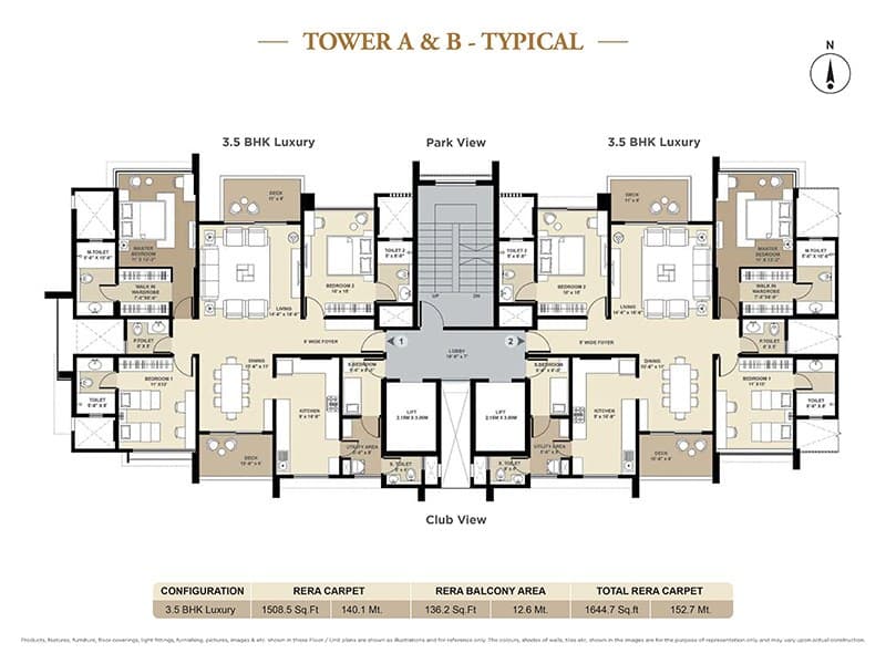 FLOOR PLAN — TOWER A & B